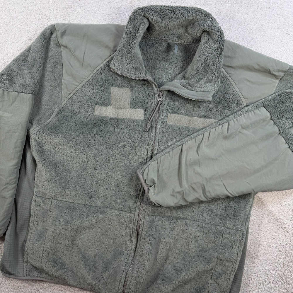 US Military Jacket Men Large Green Gen III Polartec Cold Weather Fleece Full Zip
